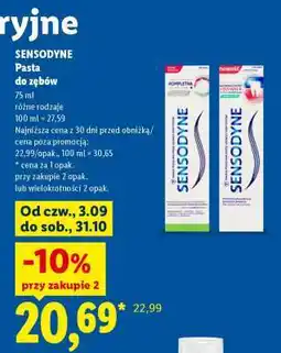 Lidl SENSODYNE Pasta do zębów oferta