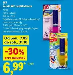 Lidl W5 Żel do WC z aplikatorem oferta