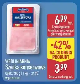 ALDI WĘDLINIARNIA Szynka konserwowa oferta
