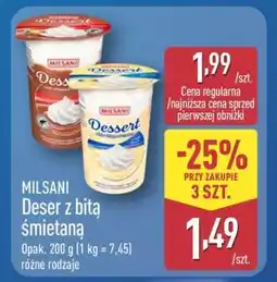 ALDI MILSANI Deser z bitą śmietaną oferta