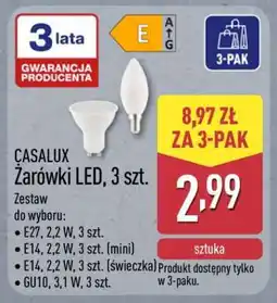 ALDI CASALUX Żarówki LED, 3 szt oferta