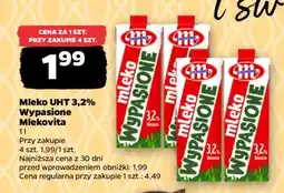 Netto Mleko UHT 3,2% Wypasione Mlekovita oferta