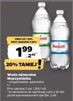 Netto Woda mineralna MUSZYNIANKA oferta