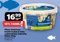 Netto Filety śledziowe kołobrzeskie w oleju z pietruszką i papryką Fisher King oferta