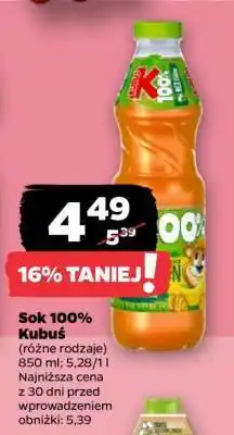 Netto Sok 100% Kubuś oferta