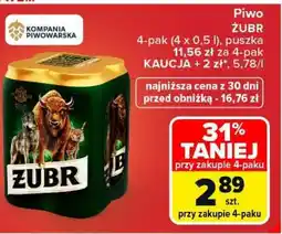 Carrefour Piwo ŻUBR oferta
