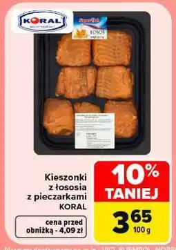Carrefour Kieszonki z łososia z pieczarkami KORAL oferta