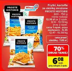 Carrefour PROSTE HISTORIE Frytki, kartofle ze skórką mrożone oferta