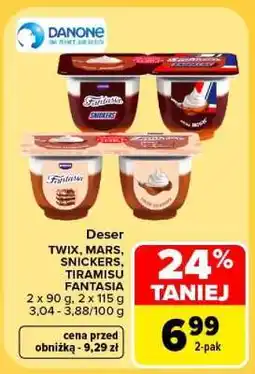 Carrefour Deser TWIX, MARS, SNICKERS, TIRAMISU FANTASIA oferta