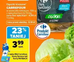 Carrefour Ogórki kiszone Carrefour oferta