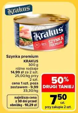Carrefour Szynka premium oferta