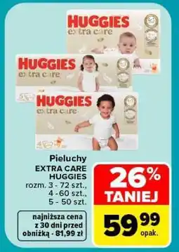 Carrefour Pieluchy EXTRA CARE HUGGIES oferta