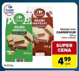 Globi Wafelki mini Carrefour orzechowe oferta