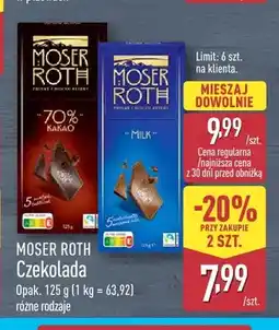 ALDI Czekolada Moser Roth oferta