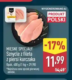 ALDI Sznycle z fileta z piersi kurczaka Mięsne Specjały oferta