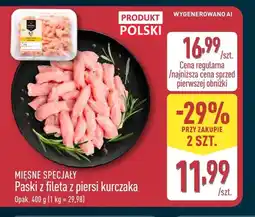 ALDI Paski z fileta z piersi kurczaka Mięsne Specjały oferta