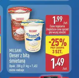 ALDI Deser z bitą śmietaną Milsani oferta