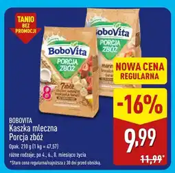 ALDI Kaszka mleczna Porcja zbóż BoboVita oferta