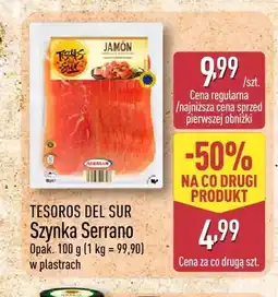 ALDI Szynka Serrano w plastrach Tesoros del Sur oferta