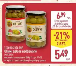 ALDI Oliwki zielone nadziewane z pastą cytrynową Tesoros del Sur oferta