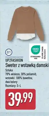 ALDI Sweter z wstawką damski Up2fashion oferta