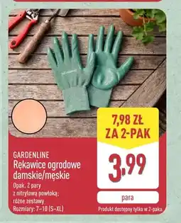ALDI Rękawice ogrodowe damskie 2-pak Gardenline oferta