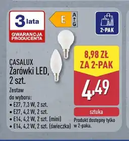 ALDI Żarówki LED 2-pak E27 7,3W Casalux oferta