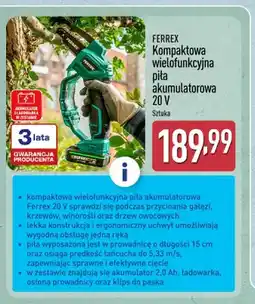 ALDI Kompaktowa wielofunkcyjna piła akumulatorowa Ferrex oferta