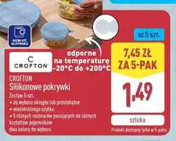 ALDI Silikonowe pokrywki okrągłe 5-pak Crofton oferta