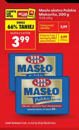 Biedronka Masło ekstra Polskie Mlekovita oferta