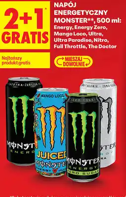 Biedronka Napój energetyczny Monster oferta