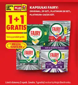 Biedronka Kapsułki do zmywarki Fairy Original / Platinum / Platinum+ oferta