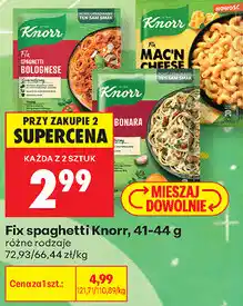 Biedronka Fix spaghetti Knorr oferta