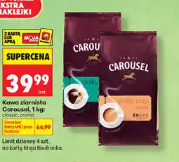 Biedronka Kawa ziarnista Carousel, 1 kg: classic, crema oferta
