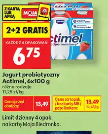 Biedronka Jogurt probiotyczny Actimel oferta