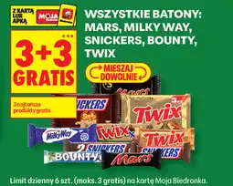 Biedronka Wszystkie batony: Mars, Milky Way, Snickers, Bounty, Twix oferta