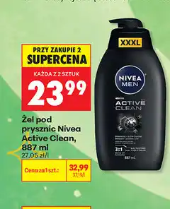 Biedronka Żel pod prysznic Nivea Men Active Clean oferta