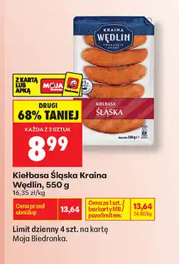 Biedronka Kiełbasa Śląska Kraina Wędlin oferta