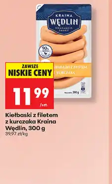 Biedronka Kiełbaski z filetem z kurczaka Kraina Wędlin oferta