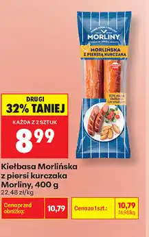 Biedronka Kiełbasa Morlińska z piersi kurczaka Morliny oferta