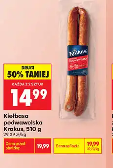 Biedronka Kiełbasa podwawelska Krakus oferta