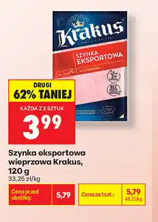 Biedronka Szynka eksportowa wieprzowa Krakus oferta