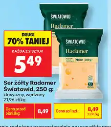 Biedronka Ser żółty Radamer Światowid oferta