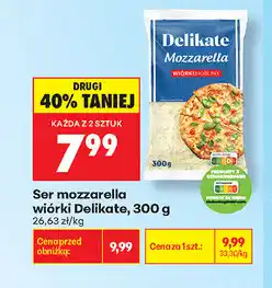 Biedronka Ser mozzarella wiórki Delikate oferta