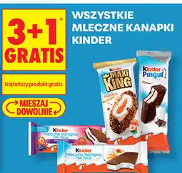 Biedronka Mleczne kanapki Kinder oferta