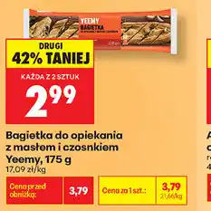 Biedronka Bagietka do opiekania z masłem i czosnkiem Yeemy oferta