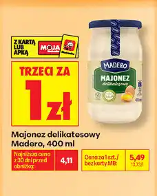 Biedronka Majonez delikatesowy Madero oferta
