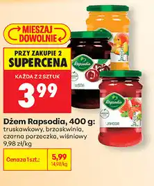 Biedronka Dżem Rapsodia, 400 g: truskawkowy, brzoskwinia, czarna porzeczka, wiśniowy oferta