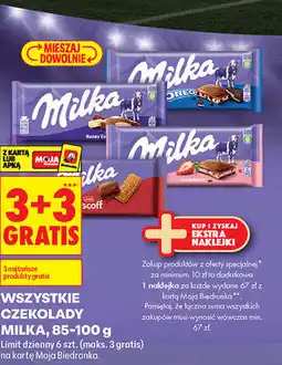 Biedronka Wszystkie czekolady Milka oferta