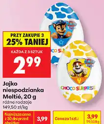 Biedronka Jajko niespodzianka Meltié Choco Surprise oferta